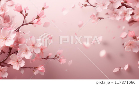 AI生成画像：桜の花びら 117871060