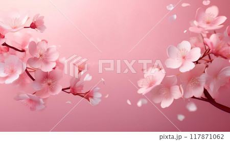 AI生成画像：桜の花びら 117871062