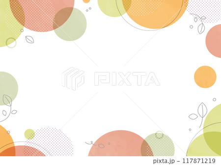 秋の水彩フレーム背景 117871219