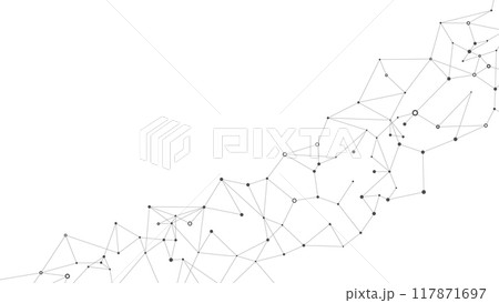 Abstract technology background. Plexus mesh backdrop. Vector 117871697