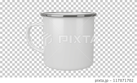 Coffee Camp Mug on isolated background. 3d render Coffee Camp Mug on isolated background. 3d render 117871702