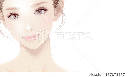 エステをイメージしたビューティーな女性のイラスト 117873327