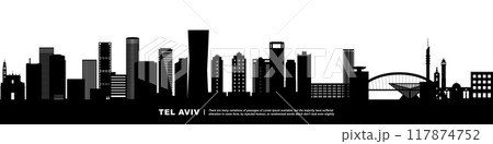 Panoramic View of Downtown Tel Aviv Skyline.  117874752