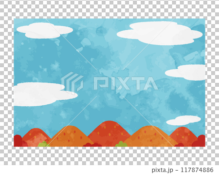 Landscape with mountains and clouds Landscape with mountains and clouds 117874886