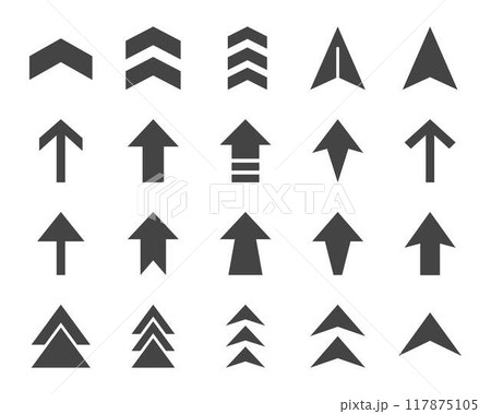 arrow solid icon set arrow solid icon set 117875105