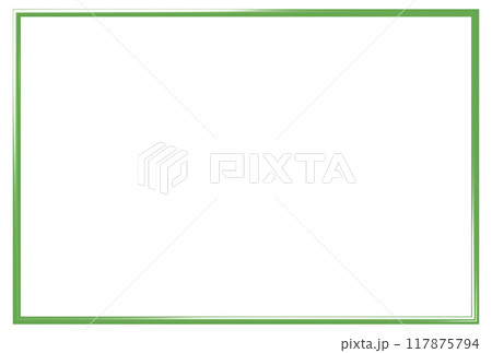 3D素材_金属のフレーム_緑 117875794