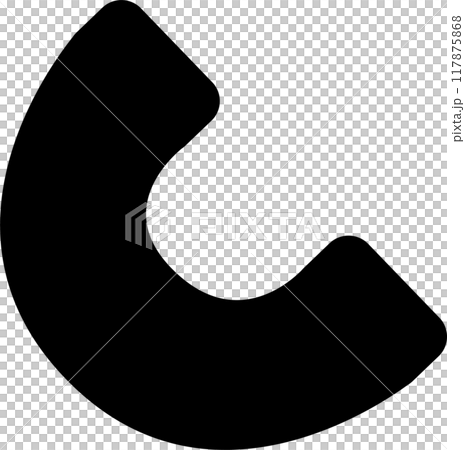 Simple telephone receiver pictogram Simple telephone receiver pictogram 117875868