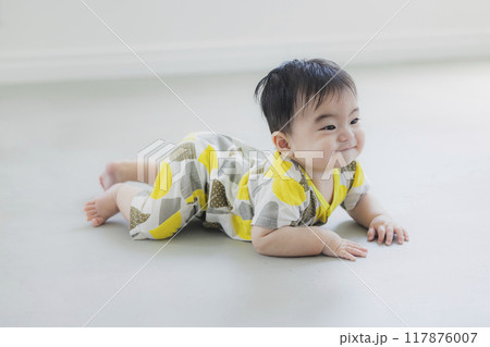 ハイハイする赤ちゃん 117876007