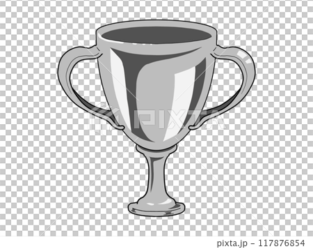 Silver trophy illustration Silver trophy illustration 117876854