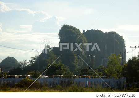 one of marble mountain in Da Nang. Marble Mountains is a group of five limestone peaks situated seven kilometres from downtown Da Nang one of marble mountain in Da Nang. Marble Mountains is a group of five limestone peaks situated seven kilometres from downtown Da Nang 117877219