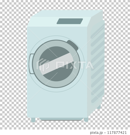 ドラム缶洗濯機のイラスト 117877421