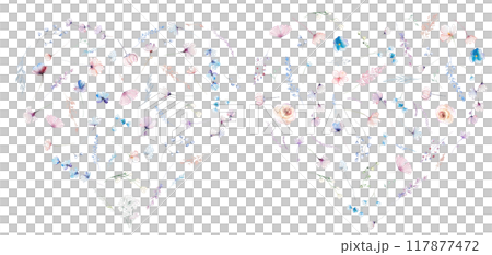 Hearts made with watercolor pastel wild flowers and leaves,  hand drawn wedding illustration 117877472