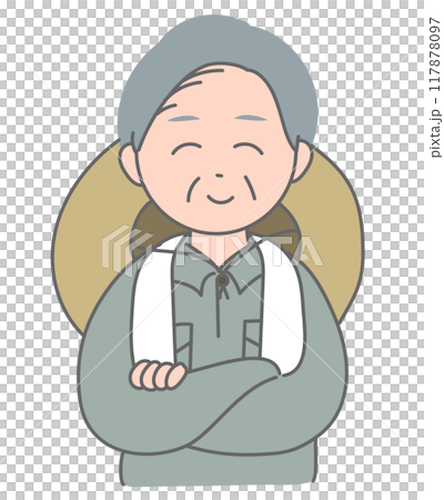 Senior man in farm work style, upper body 117878097