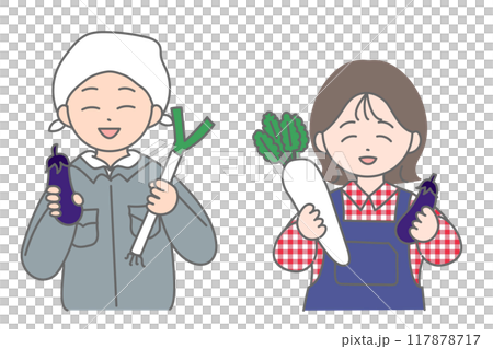 Farmer, greengrocer, couple, man and woman 117878717