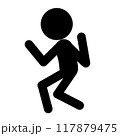 踊っている人のピクトグラム 117879475