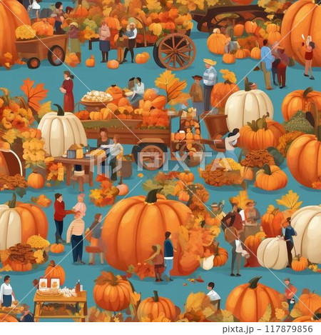 ハロウィンのかぼちゃ 117879856