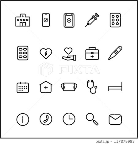 医療に関するアイコン素材 医療に関するアイコン素材 117879985