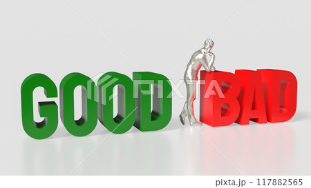 The good and bad for Business background concept 3d rendering. The good and bad for Business background concept 3d rendering. 117882565