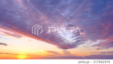 Sunset sky background Sunset sky background 117882970