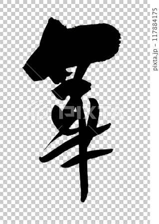 「花」~用設計書法繪製的美麗人物素材~ 「花」~用設計書法繪製的美麗人物素材~ 117884175