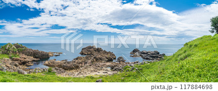 「青森県」葦毛崎、中須賀海岸・種差海岸　夏 117884698