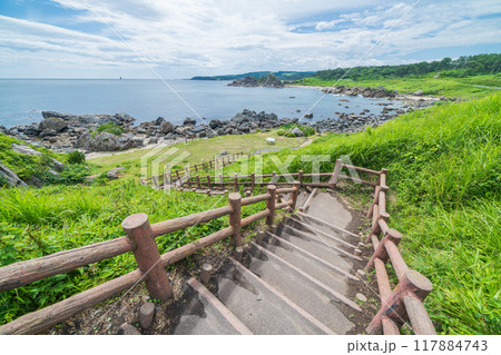 「青森県」みちのく潮風トレイル 中須賀海岸・種差海岸 夏 「青森県」みちのく潮風トレイル 中須賀海岸・種差海岸 夏 117884743
