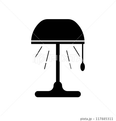 Desk lamp icon vector flat design 117885311