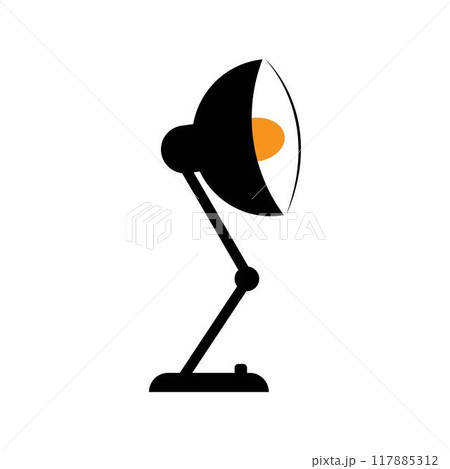 Desk lamp icon vector flat design 117885312