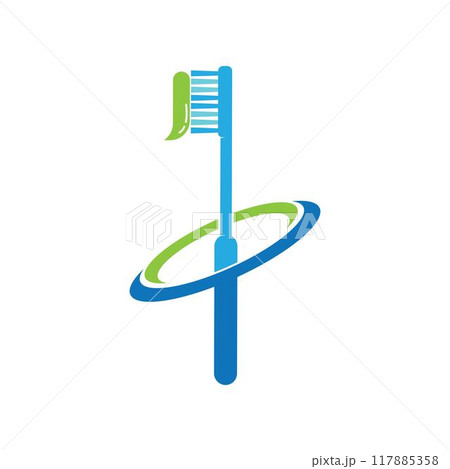 Tooth brush paste logo icon vector 117885358