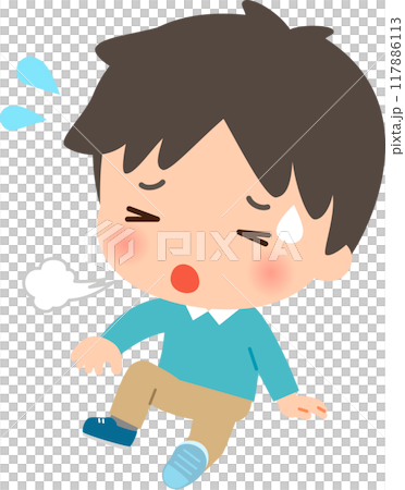 A tired man sitting on the ground A tired man sitting on the ground 117886113