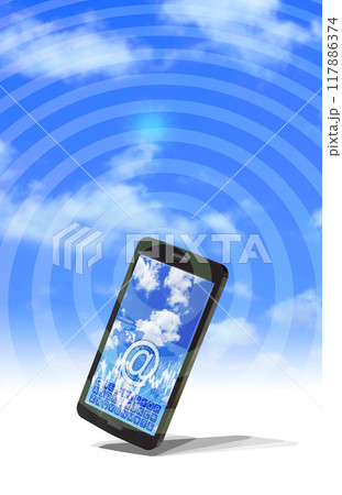 インターネットに接続するスマートフォン 117886374