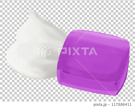 せっけん（パープル）泡付き 117886411