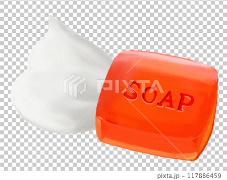 Soap (orange) foam, engraved Soap (orange) foam, engraved 117886459
