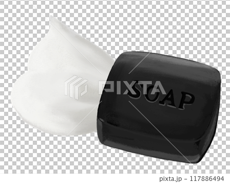 せっけん（ブラック）泡、刻印付き 117886494