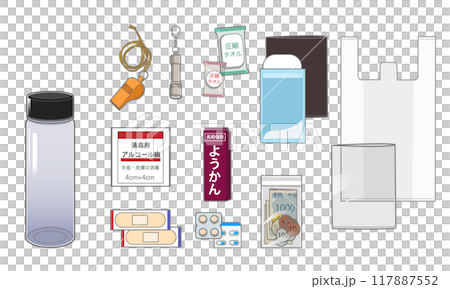 防災瓶內容物範例 防災瓶內容物範例 117887552