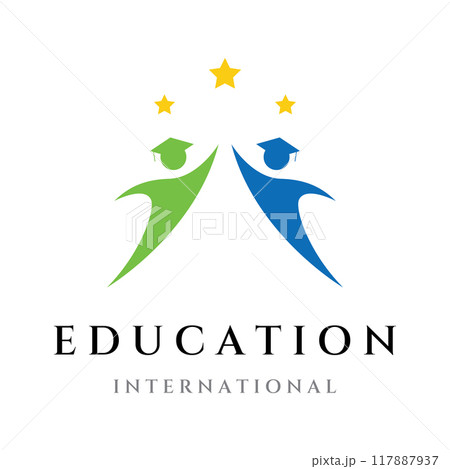 Creative student education logo template design with hat, book, pencil or pen sign.Inspired by graduating students.Logos for universities, colleges of education and schools. Creative student education logo template design with hat, book, pencil or pen sign.Inspired by graduating students.Logos for universities, colleges of education and schools. 117887937