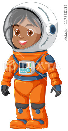 Young Astronaut in Space Suit 117888153