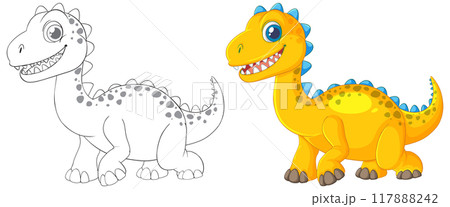 Colorful Dinosaur Illustration for Kids 117888242