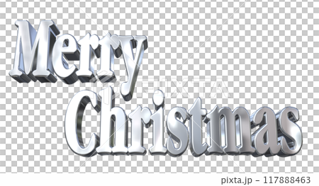 3DCG characters "Merry Christmas" Silver, Silver 117888463