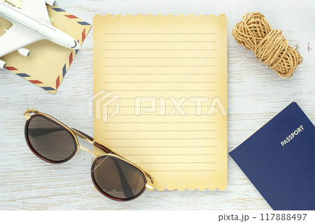 Travel style background with vintage copyspace 117888497