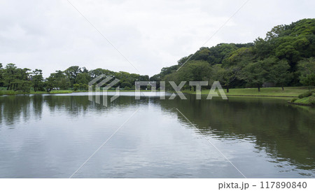 新緑に包まれた横浜市景勝地の三渓園・三渓園　 117890840