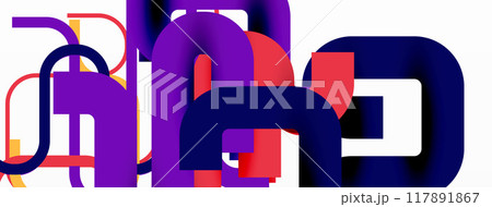 Wave lines minimal abstract background 117891867