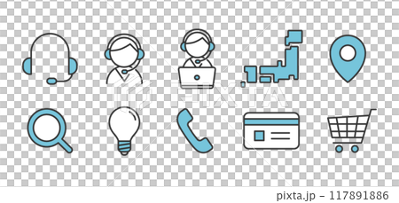 可用於 EC 網站、郵購、查詢等的插圖集。 可用於 EC 網站、郵購、查詢等的插圖集。 117891886
