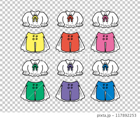Idol costume illustration set 117892253