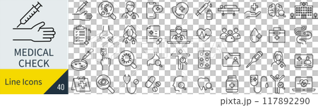 Health check icon set 117892290