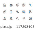 病院や医療のアイコンセット 水色 117892408
