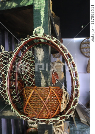 Bamboo made tree pot on shop 117892511