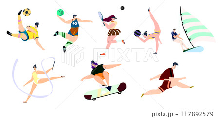 Athletic Grace: A Collage of Various Sports Activities 117892579