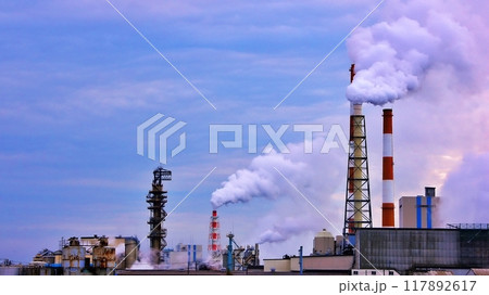 釧路市の製紙工場の風景 釧路市の製紙工場の風景 117892617