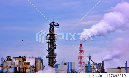 釧路市の製紙工場の風景 釧路市の製紙工場の風景 117892619